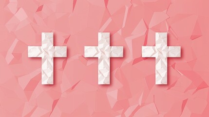 Obraz premium The wrong cross sign papercraft illustration icon design sticker