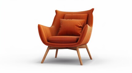 Stylish lounge chair png mockup for living room