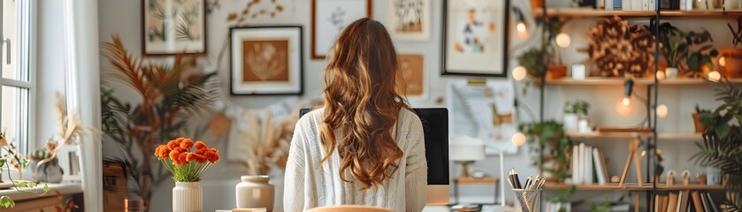 Cozy and Home Office for Wellness Lifestyle Content Creation