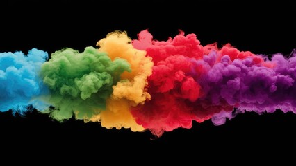 Obraz premium Vivid Multicolored Smoke Swirls