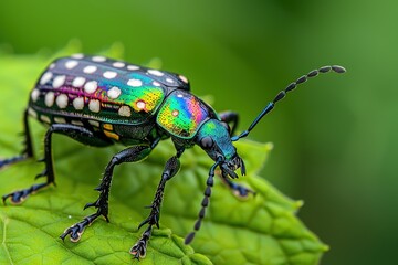 Fototapeta premium Close up of the long horned beetle