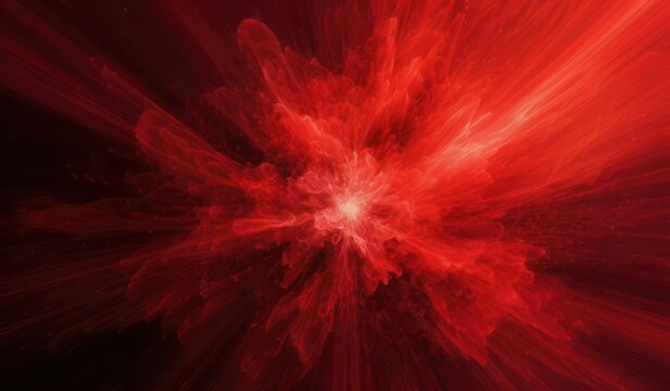 Abstract ethereal red explosion