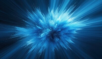 Fototapeta premium Abstract ethereal blue explosion