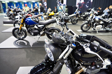Motorcycles at the exhibition