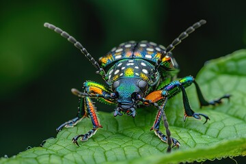 Fototapeta premium Close up of the long horned beetle