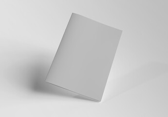 Magazine cover mockup on white 3d rendering