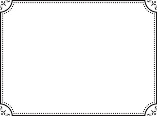 アンティーク/ビンテージ/クラシック/フレーム/枠/ブラック/イラスト/素材