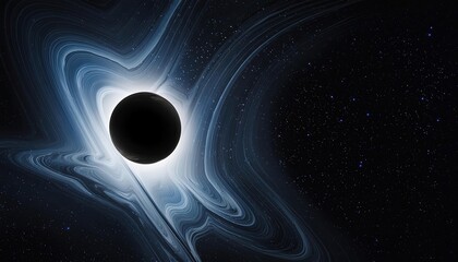Black hole in the darkness of outer space, singularity, amazing, cosmic phenomenon