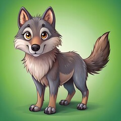 Obraz premium wolf cartoon mamma animal