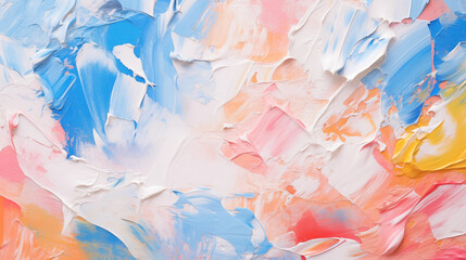 multicolored texture painting, abstract art background, oil on canvas