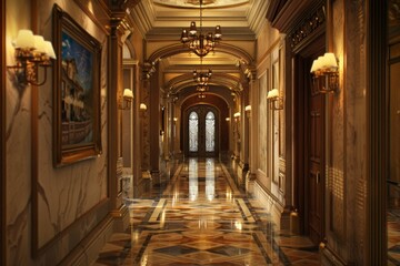 Obraz premium Classical Corridor Interior