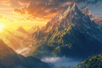 The Majestic Majesty of Sunrise in the Mountains