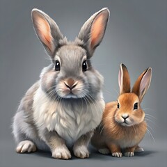 Fototapeta premium studio portrait of cute rabbit isolated on transpa