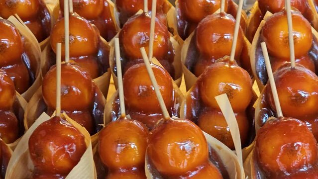 Rows of Mitarashi Dango, in Kyoto, Japan, Asia