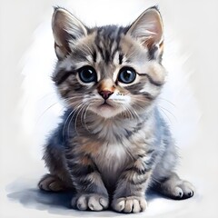 Obraz premium small gray kitten