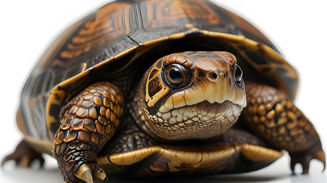 common box turtle isolated on white