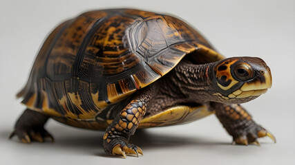 Fototapeta premium common box turtle isolated on white