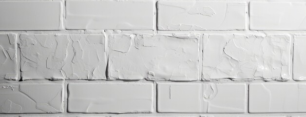 Fototapeta premium White Painted Brick Wall Texture for Background