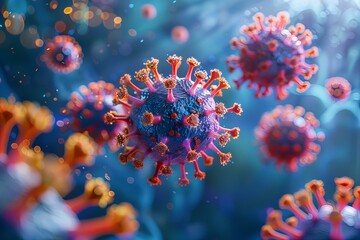 Naklejka premium Close up of small orange and purple coronas