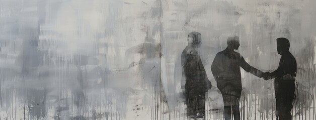 Business Partnership Agreement in Abstract Art