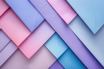 Pink and blue paper with geometric background