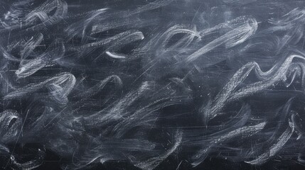 Obraz premium Abstract Chalk Strokes on Classroom Blackboard