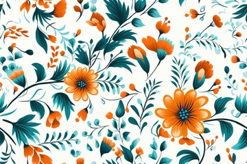 Abstract elegance seamless pattern with floral background