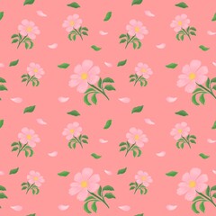 seamless pattern with flowers summer