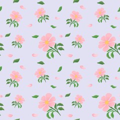 seamless pattern with flowers summer