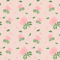 seamless pattern with flowers summer