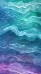 Obraz premium Abstract Turquoise and Violet Waves Texture - Artistic Digital Background for Creative Design