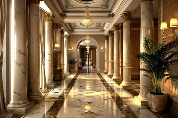 Obraz premium Classical Corridor Interior