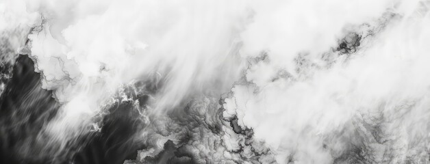 Abstract Black and White Cloud Texture