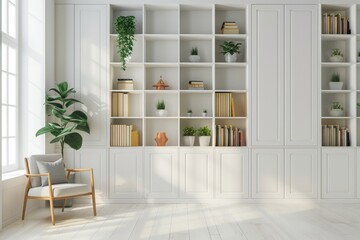 The White Cabinet Bookrack's Presence in the Living Room
