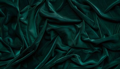 Dark Green Velvet Fabric Texture, High Resolution