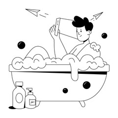 A handy linear mini illustration of work flexibility 