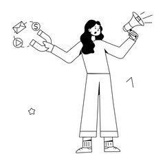 A handy linear mini illustration of lead generation 