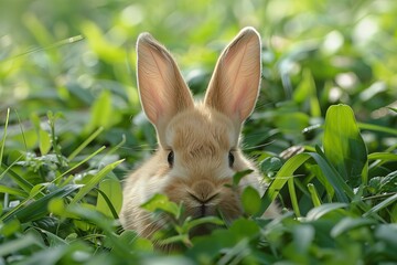 A bunny in grass
