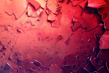 Bright red abstract background. Biting the wall.