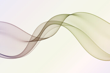 Naklejka premium Wave abstraction, flow of wavy transparent lines, divider, background.