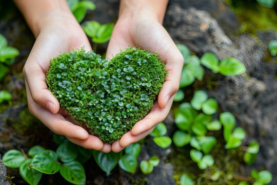 Person holding heart plant