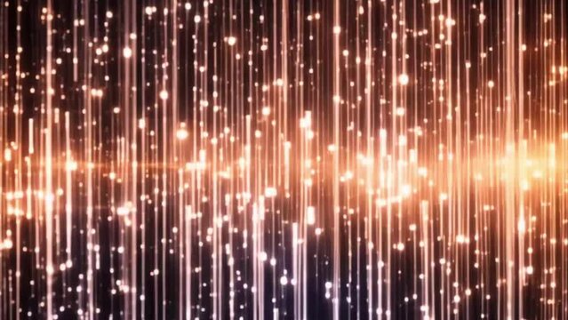 Abstract digital data stream visual. High-speed light particles. Cybersecurity and technology concept.4k JD