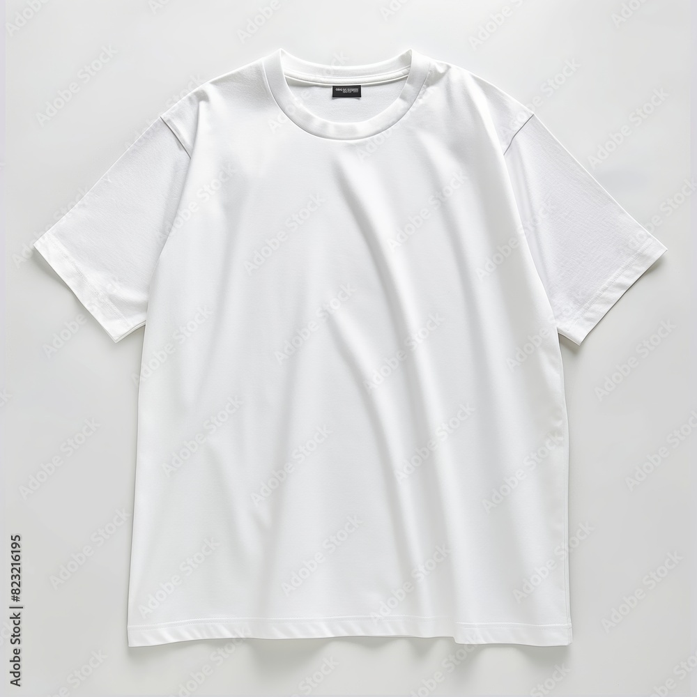 Wall mural Blank white T-shirt mockup template