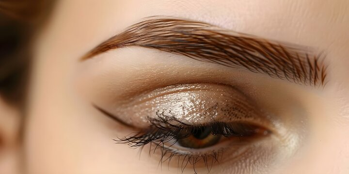Enhanced eyebrow shape with microblading and microshading for a youthful appearance. Concept Eyebrow Microblading, Microshading, Youthful Appearance, Enhanced Shape, Cosmetic Procedure