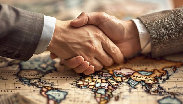 Visualize a business forming strategic alliances that enhance its market position and reach