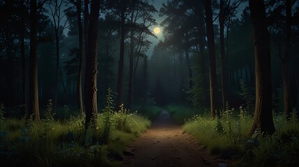 Fototapeta premium fairy mystical forest concept ai generated