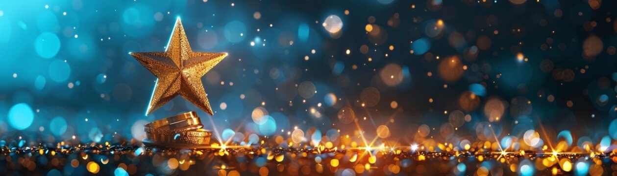 Visualize a company receiving industry accolades and awards for its excellence and achievements