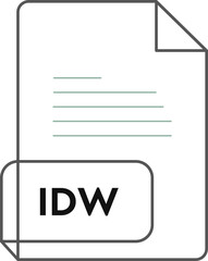 IDW File Extension  icon Crisp Corners  thick outline
