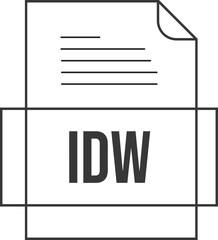 IDW  File Icon Crisp Thick outline sharp corners