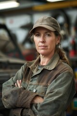 Fototapeta premium female mechanic